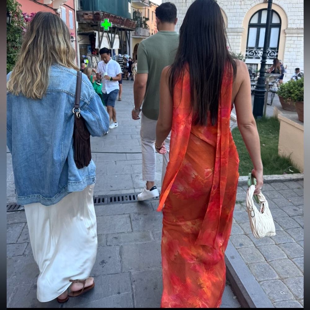 Peppermayo Orange Floral Strapless Maxi Dress - Picture 10 of 10